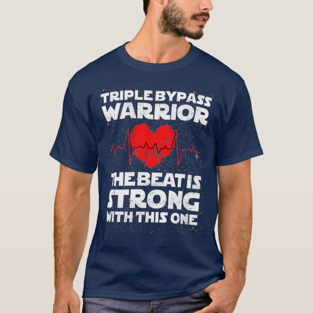 Herz-Operation Erholung Geschenk für dreifache Umg T-Shirt (Vorderseite)