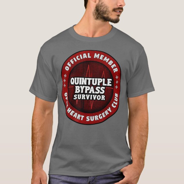 Herz Operation Erholung Geschenk für Quintuple Umg T-Shirt (Vorderseite)