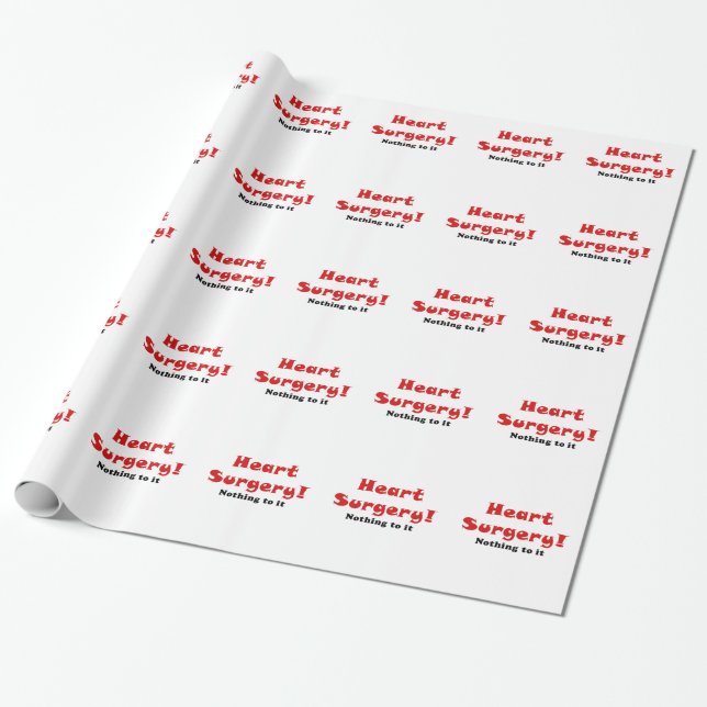 Herz-Operation nichts zu ihm Geschenkpapier (Ungerollt)