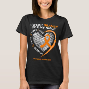 Herz Orange Band für meine Nichte Leukämie Auszeic T-Shirt