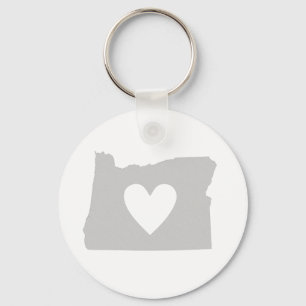 Herz-Oregon-Staats-Silhouette Schlüsselanhänger