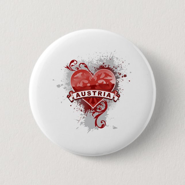 Herz Österreich Button (Vorderseite)