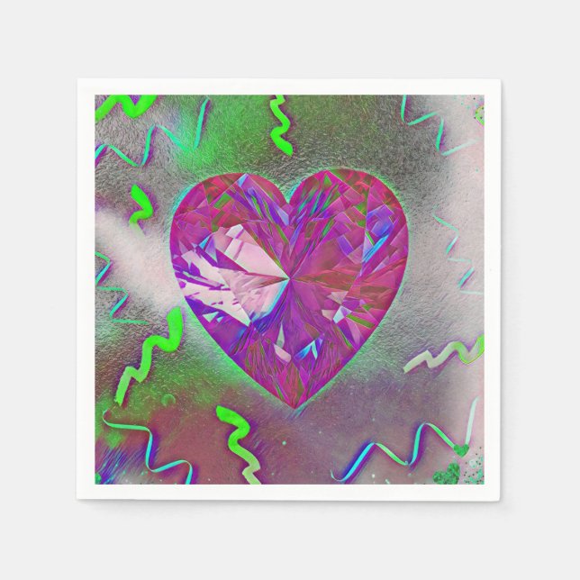 Herz-Party Serviette (Vorderseite)