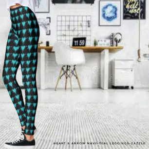 Herz & Pfeil - Navy Aquamarin Leggings
