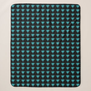 Herz & Pfeil - Navy Aquamarin Sherpadecke