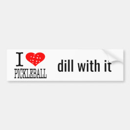 Herz Pickleball Dill des Autoaufkleber