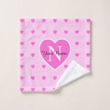 "Herz" Pink Mit Monogramm