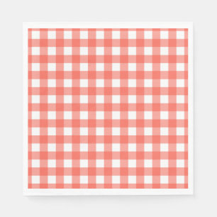 Herz-Pizza-Party-Servietten   Rot kariert italieni Serviette
