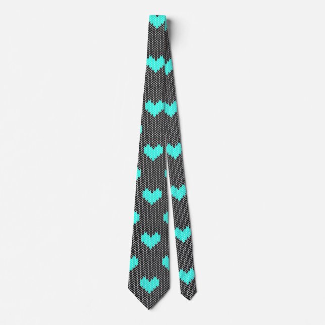 Herz Polka Dots in gepolstertem Muster Style Krawatte (Vorderseite)