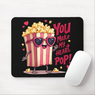 Herz-Popcorn Valentins-Design Mousepad