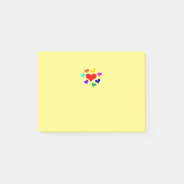 Herz Post-it Klebezettel (Vorderseite)