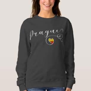 Herz-Prag-Sweatshirt, Tschechische Republik Sweatshirt