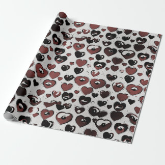 Herz Print Wrapping Papier. Geschenkpapier
