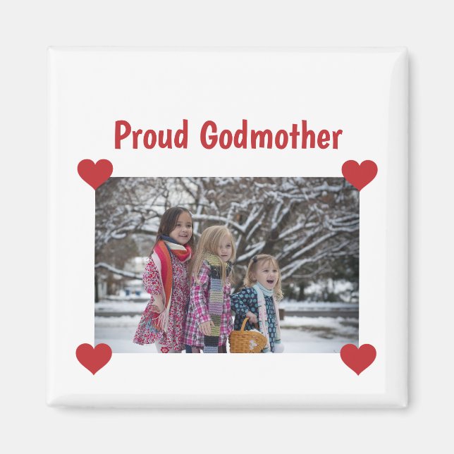 Herz-Proud-Liebe personalisieren Foto machen Magnet (Vorne)