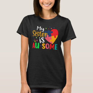 Herz Puzzle Autismus-Bewusstsein ASD Meine Schwest T-Shirt