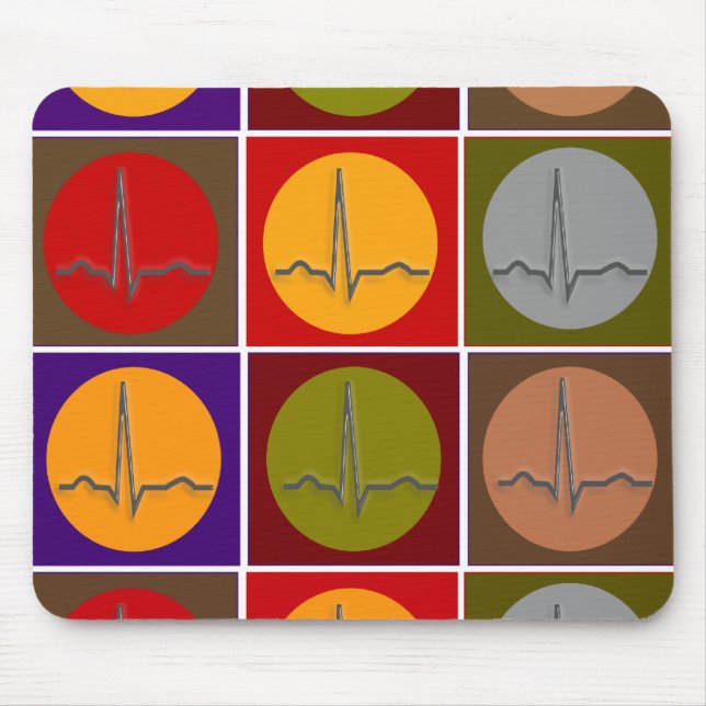 Herz-QRS Pop-Kunst Mousepad (Vorne)