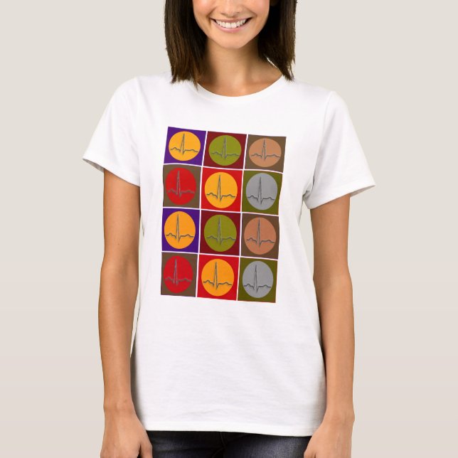 Herz-QRS Pop-Kunst T-Shirt (Vorderseite)