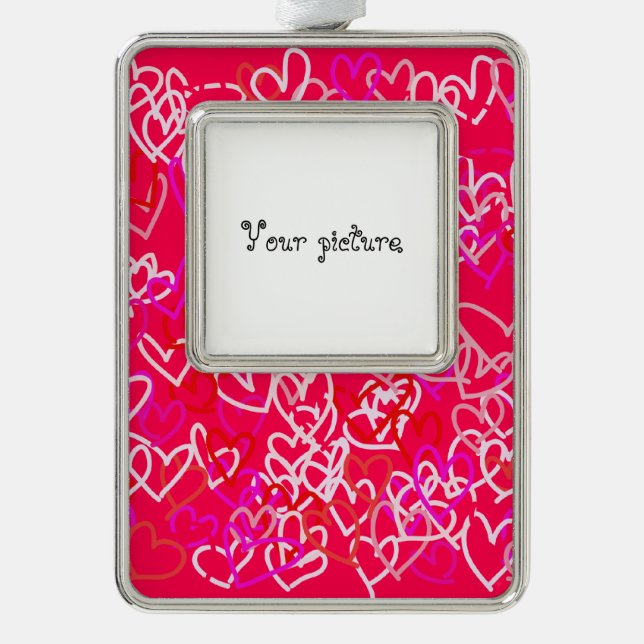 Herz Rahmen-Ornament Silber (Vorderseite)