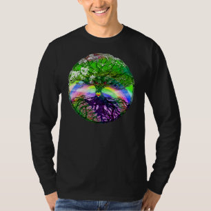 Herz, Regenbogen und Baum des Leben-T-Shirts T-Shirt