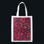 Herz, romantische Liebe Rosa roter Valentinstag Ge Wiederverwendbare Einkaufstasche<br><div class="desc">Lebensmittelbeutel mit viel rosa und roten Herzen. Liebliches Geschenk für Ihren Liebsten,  perfekt für Valentinstag oder als Zeichen der Liebe. Glasfaserkunst,  Filzmalerei und einige digitale Manipulationen,  2016 © Clipso-Callipso / Julia Khoroshikh

#heartprint #valentinmittle #valentinesgift #Tasche</div>