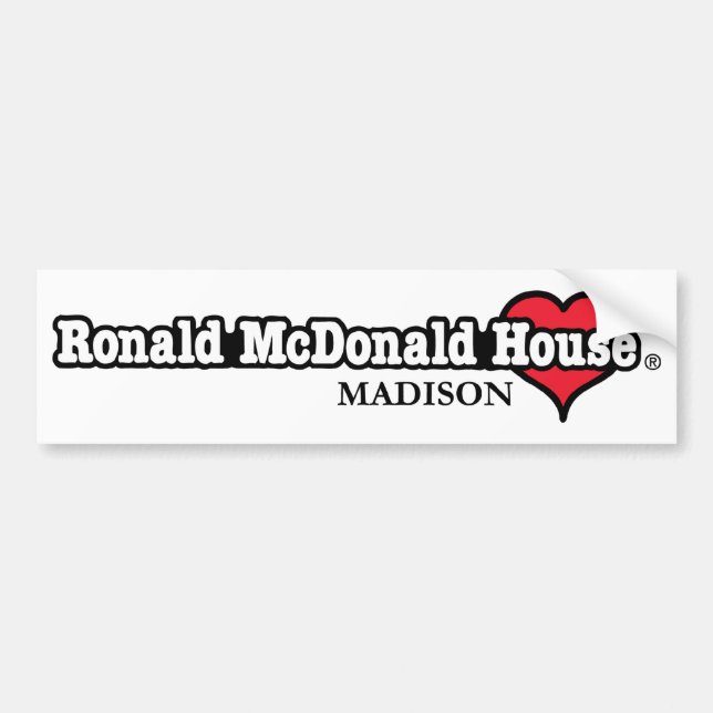 Herz Ronald McDonald Autoaufkleber (Vorne)