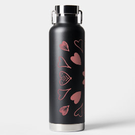 Herz-Rose Gold Muster Trinkflasche