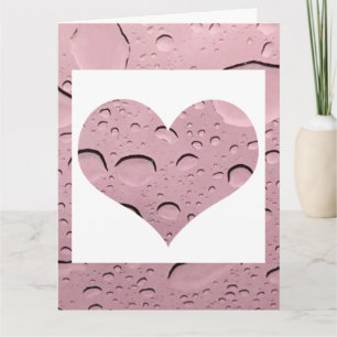 Herz Roségold Rosa Wassertropfen Abstract Süß Karte