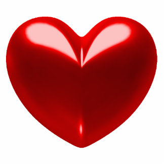 Herz - rot fotoskulptur button