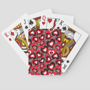 Herz, rot, schwarz, weiß spielkarten