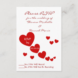 Herz RSVP Karte