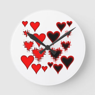 Herz Runde Wanduhr