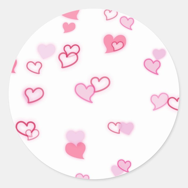 Herz Runder Aufkleber (Vorderseite)