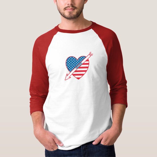 Herz-Schach-Patriot T-Shirt (Vorderseite)