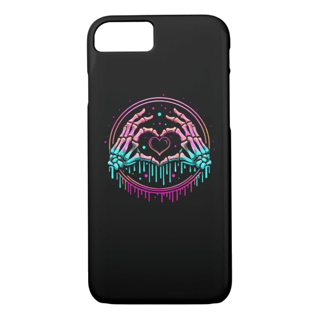 Herz-Schildkelett Hand - Spooky Skeleton Hallowon Case-Mate iPhone Hülle (Rückseite)