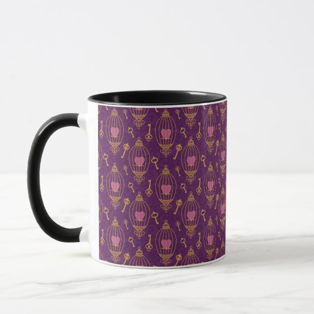 Herz-Schlüssel-Muster Tasse (Links)