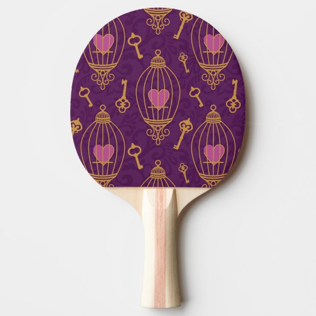 Herz-Schlüssel-Muster Tischtennis Schläger (Vorderseite)