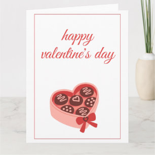 Herz-Schokoladen-Box Süßer Valentinstag Karte