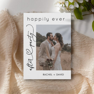 Herz Schrift Wir haben geheiratet Foto Hochzeitsem Einladung
