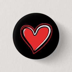 Herz-Schwarzer Hintergrund Button