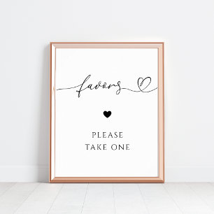 Herz-Script-Favoriten Bitte nehmen Sie ein weißes  Poster