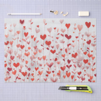 Herz-Seidenpapier für Geschenke oder Decoupage Seidenpapier