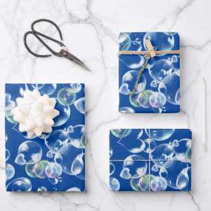 Herz-Seifenblasen Geschenkpapier Set