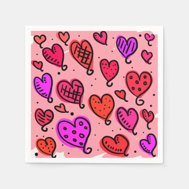Herz Serviette (Vorderseite)