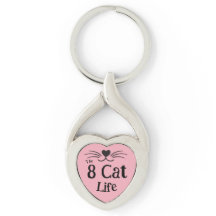 Herz-Shaped Metal Pink Katzenlebensdauer Premium K
