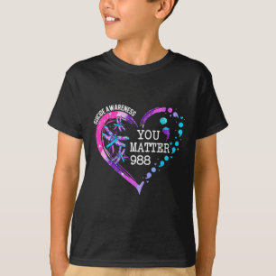 Herz-Sie-Problem 988 Suizidprävention Bewusstsein T-Shirt