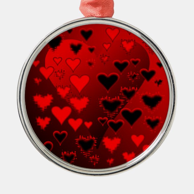 Herz Silbernes Ornament (Vorne)