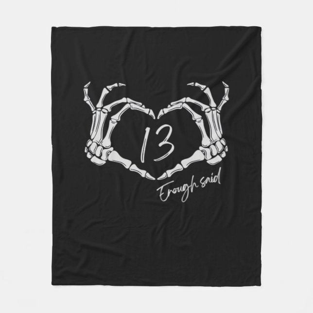 Herz Skeleton Hand Classic Fleecedecke (Vorderseite)