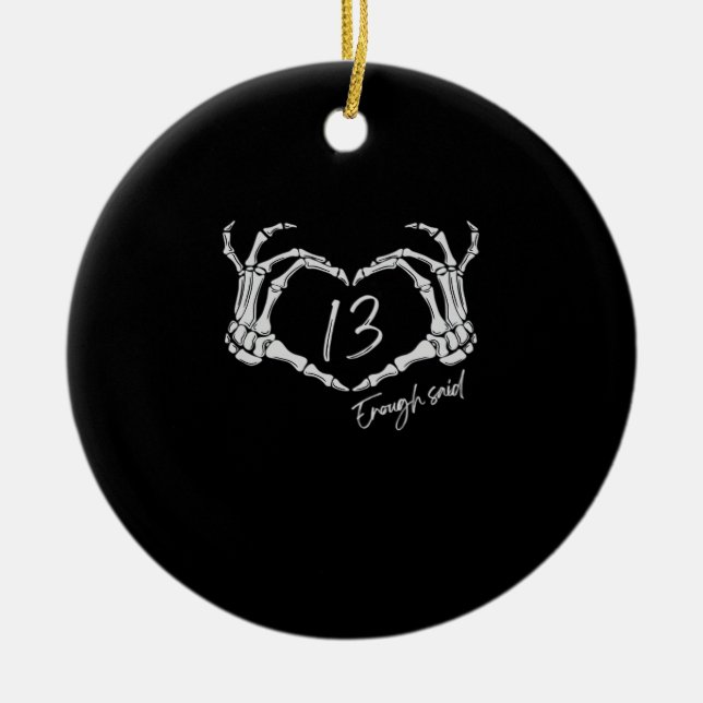 Herz Skeleton Hand Classic Keramik Ornament (Vorne)