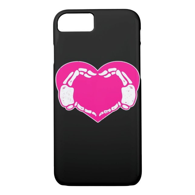 Herz Skeleton Hände Gothic Valentine Classic Case-Mate iPhone Hülle (Rückseite)