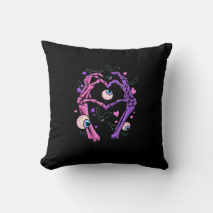 Herz Skeleton Hands - Halloween Pastel Goth Eyeba Kissen